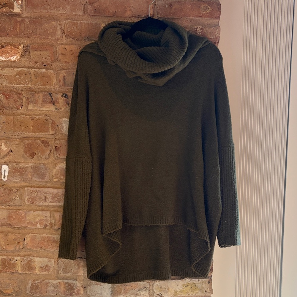 Dreamers Dark Olive Cowl Neck Sweater